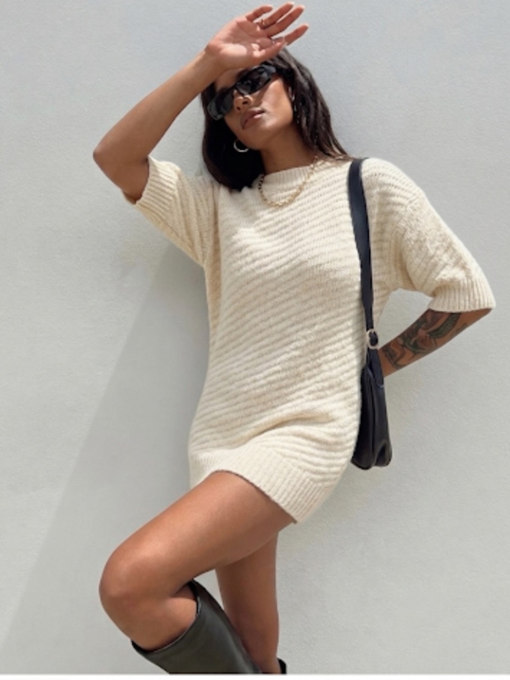 Rachel Comey Alpaca Zenith Tunic Sweater Dress Ivory Size XS